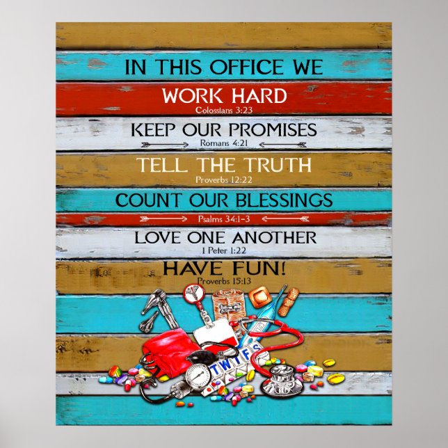 Poster Enfermeiro Neste Escritório Nós Motivamos (Frente)