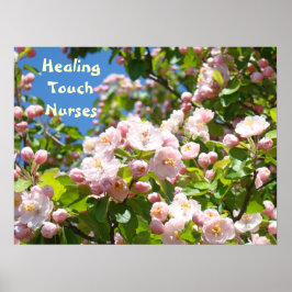 Póster Enfermeiros de Toque Curativo cartazes Flores Cor-