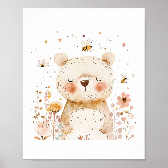 Poster Enfermeiros De Urso Bonito Amigos Adoram Flores De (Frente)