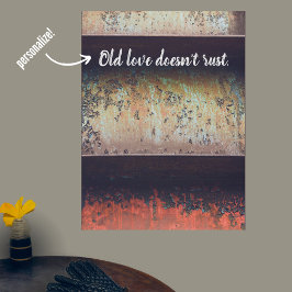 Poster enferrujado abstrato marrom