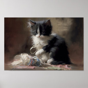 Poster Enfiado em preto e branco divertidos