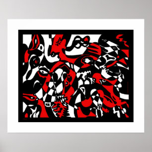 Poster "Enfrenta" a arte abstracta