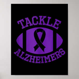 Poster Enfrentar alzheimer lutar fim apoiar mês roxo