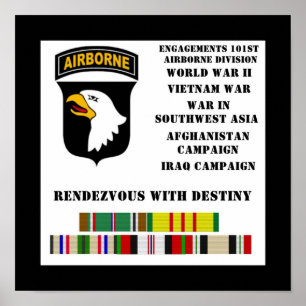 Póster Engagements of the 101st airborne division