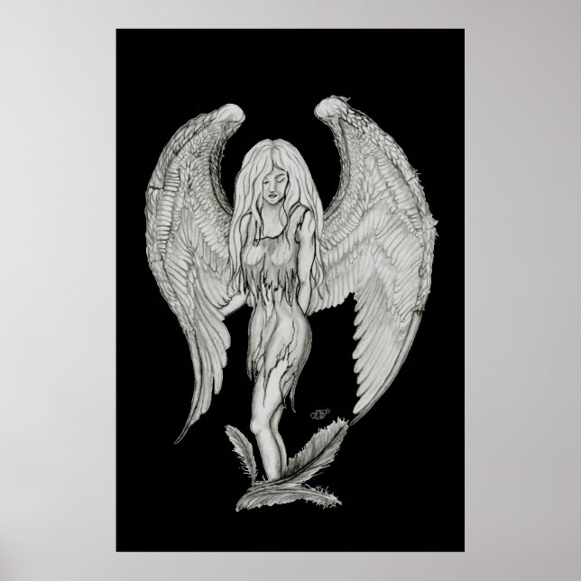 Póster Engel - design preto e branco (Frente)