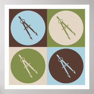 Póster Engenharia Civil de pop Art