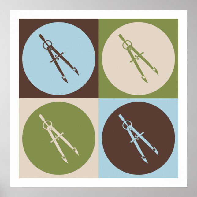 Póster Engenharia Civil de pop Art (Frente)