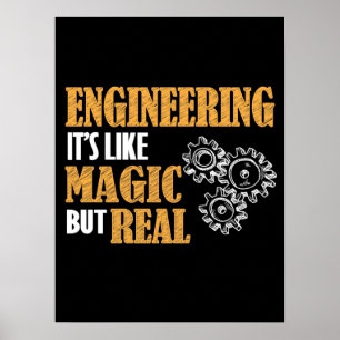 Poster Engenharia - É como Magia, mas muito engraçada
