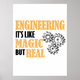 Poster Engenharia - É como Magia, mas muito engraçada