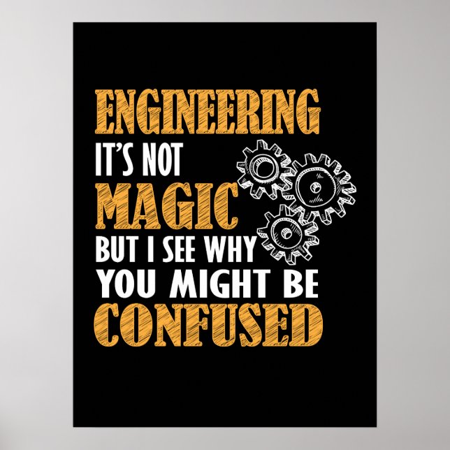 Poster Engenharia - Eu Vejo Por Que Você Pode Ser Confund (Frente)