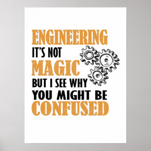 Poster Engenharia - Eu Vejo Por Que Você Pode Ser Confus
