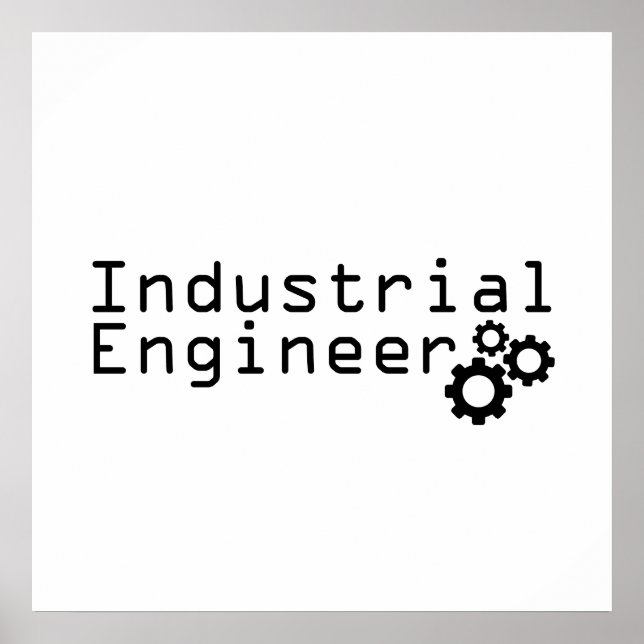 Poster Engenharia Industrial Engenheiro Engraçado (Frente)