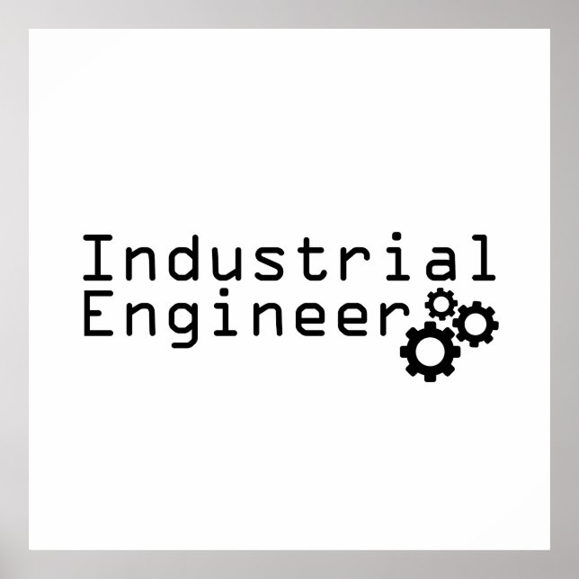 Poster Engenharia Industrial Engenheiro Engraçado (Frente)