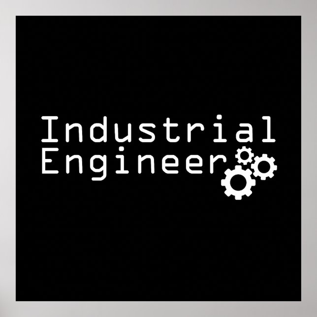 Poster Engenharia Industrial Engenheiro Engraçado (Frente)
