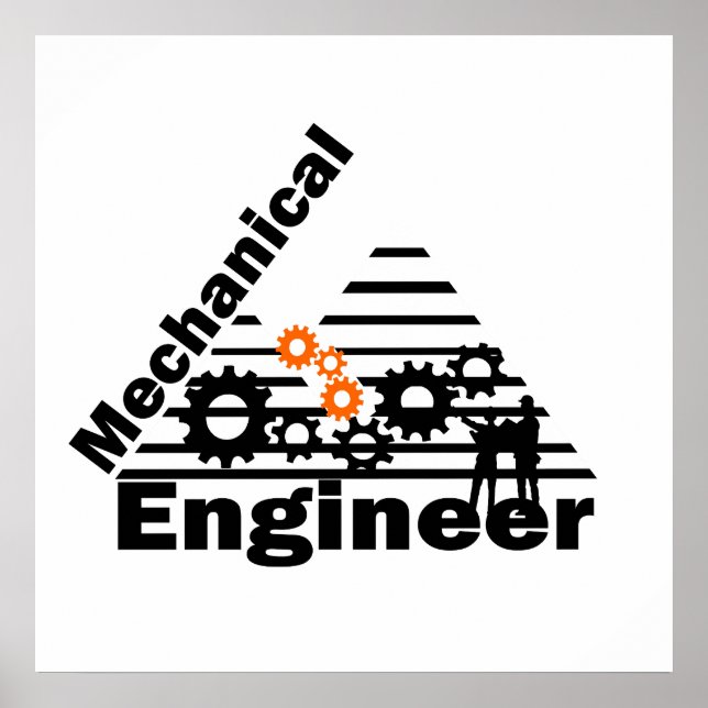 Poster Engenharia Mecânica Engenheiro Divertido (Frente)