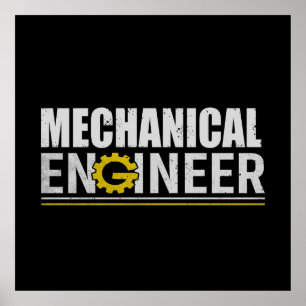 Poster Engenharia Mecânica Engenheiro Divertido