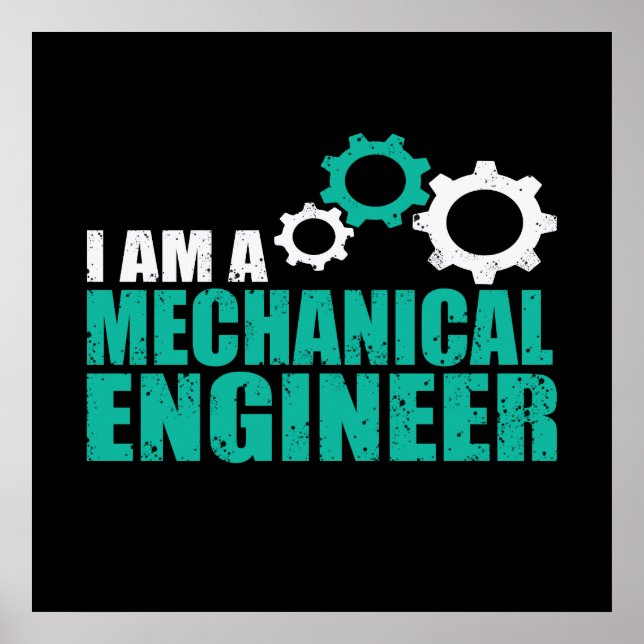Poster Engenharia Mecânica Engenheiro Divertido (Frente)