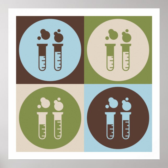 Póster Engenharia Química de pop Art (Frente)