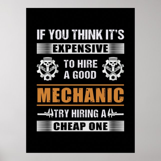 Poster Engenheiro Aluguer Um Bom Engenheiro Mecânico (Frente)