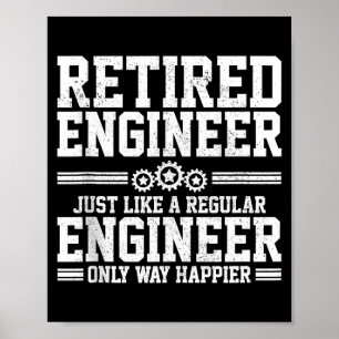 Poster Engenheiro Aposentado Engenharia Dito Divertido Ap