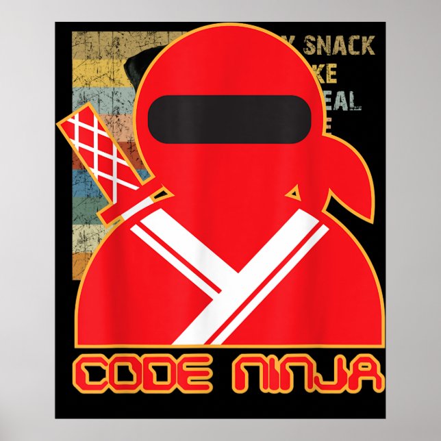 Poster Engenheiro de Codificação de Computadores Ninja -  (Frente)