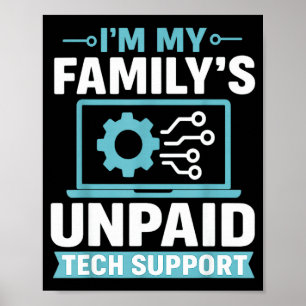 Poster Engenheiro de Computador Engraçado Sou o Tec Não P