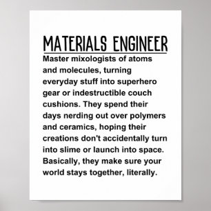 Poster Engenheiro de materiais