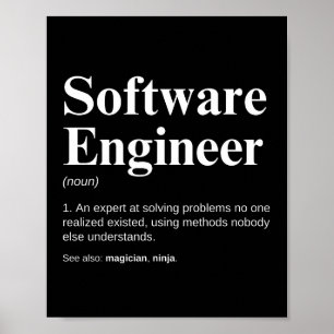 Poster Engenheiro de Software Definição Engraçada de Enge