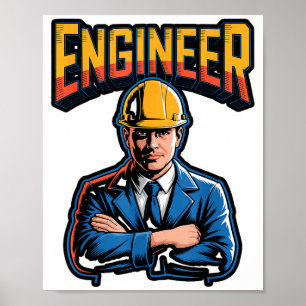 Poster Engenheiro Em Letras Gregas Stem Humor Nerd