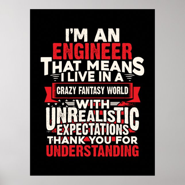 Poster Engenheiro Eu Sou Um Engenheiro (Frente)