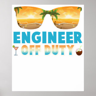 Poster Engenheiro Fora do Dever Férias de Verão Último Di