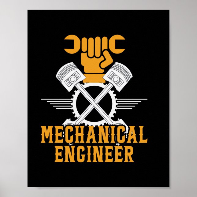 Poster Engenheiro mecânico do engenheiro (Frente)