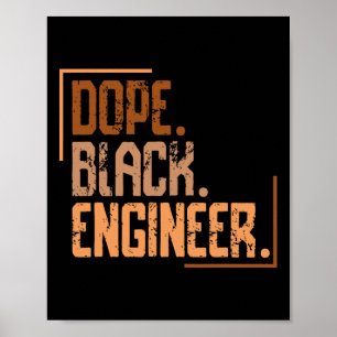 Poster Engenheiro Negro Droga Melanina História Afro-Amer
