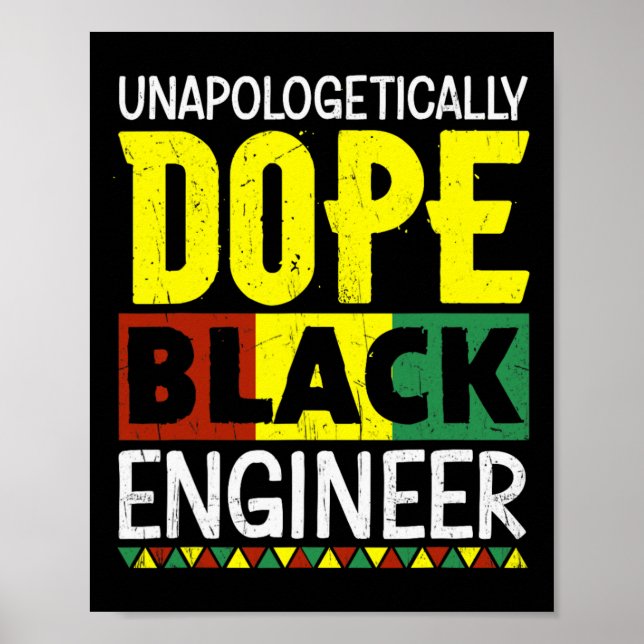 Poster Engenheiro Negro Sem Peça De Desculpas (Frente)