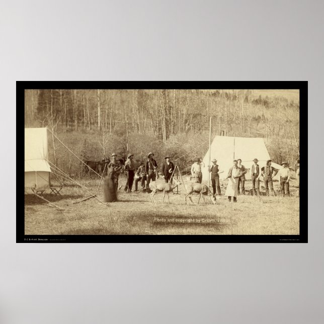 Póster Engenheiros Corps em frente às tendas SD 1889 (Frente)