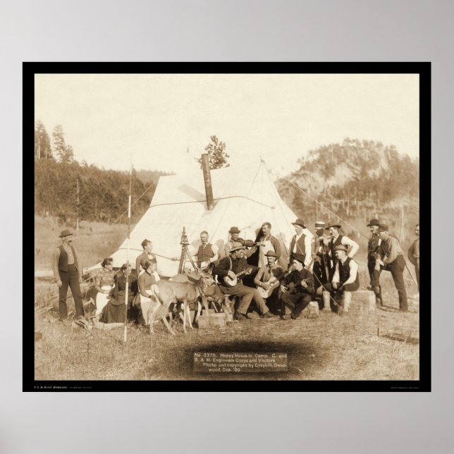 Poster Engenheiros Corps Relaxando em Tent SD 1889 (Frente)