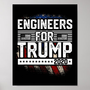 Poster Engenheiros para Trump Re-eleja Trump