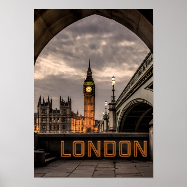 Póster England London City Big Ben Landmark (Frente)