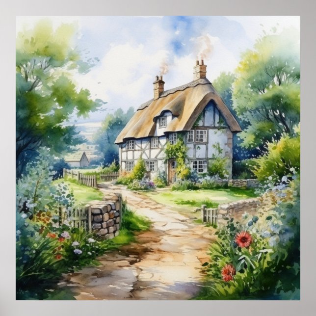 Poster English Cottage (Frente)