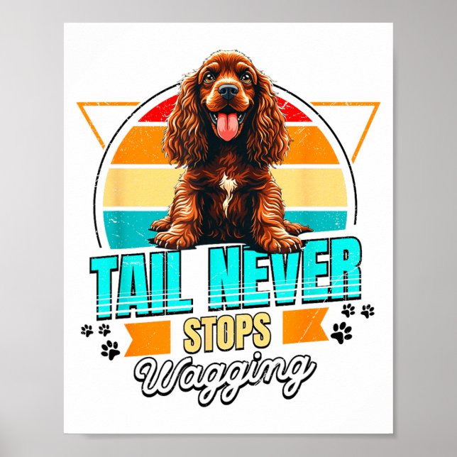Poster English Er Spaniel Lover Funny Er Spaniel Retro  (Frente)