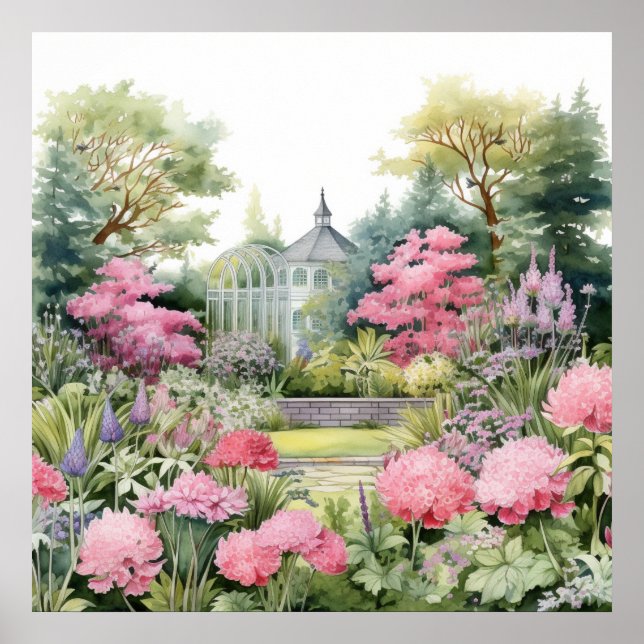 Poster English Garden Landscape (Frente)