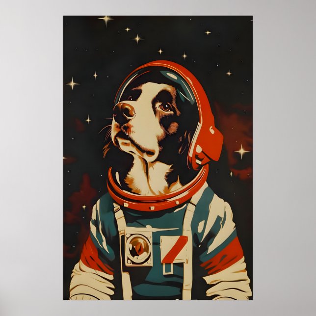 Poster English Springer Spaniel Astronaut Poster, English (Frente)