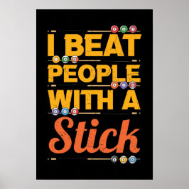 Poster engraçada Billiards ama esportes