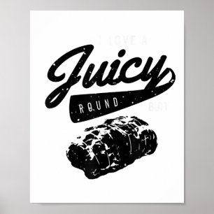 Poster Engraçada Camisa De Churrasco Eu Adoro Um Bumbum R