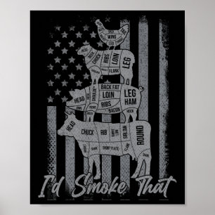 Poster Engraçada Camisa Nos Bandeira Eu Fumaria Aquele 4º