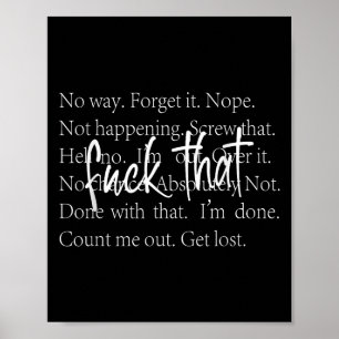 Poster Engraçada Camisa Sarcástica De Citação Com Formas 