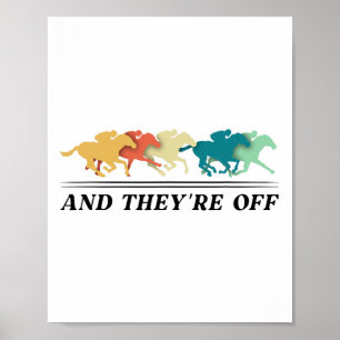 Poster Engraçada Corrida de Cavalo Engraçada Der6