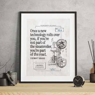 Poster Engraçada Cotação Técnica do Steamroller