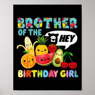 Poster Engraçada Família De Ursos Da Rapariga De Aniversá