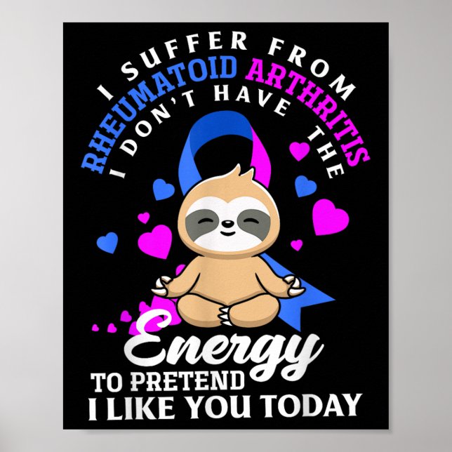 Poster Engraçada Lama Que Sofro Da Guerra Da Artrite Reum (Frente)